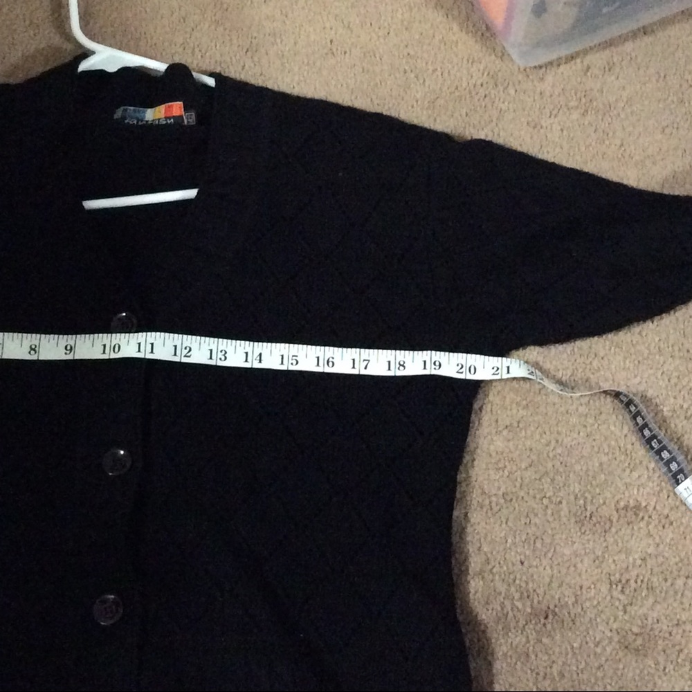COPY - Black Cableknit Textured Cardigan